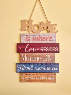 a sign that says home is where love resides at Bright 70 m2 Family Apt, Center Sofia, Metro, Parking in Sofia