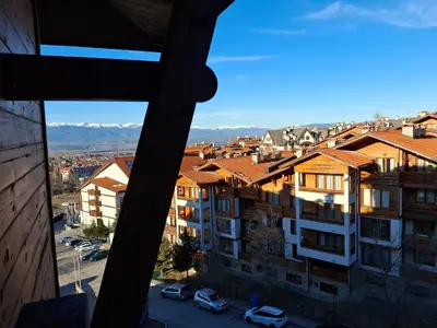 a view from a window of a city with buildings at Илен C411 Panorama Resort Bansko in Bansko