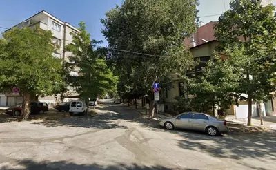 a car parked on the side of a street at Damyanov residence in Pazardzhik