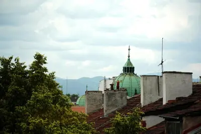 a view from the roof of a building at Modern Loft with Balcony in the heart of Sofia in Sofia