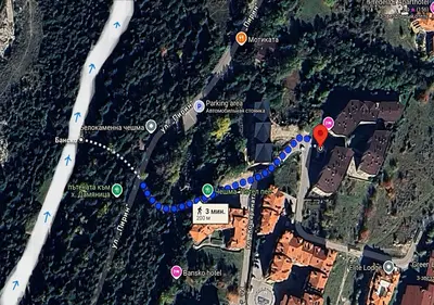 a map of the approximate site of the crash at Deluxe Apartment 
