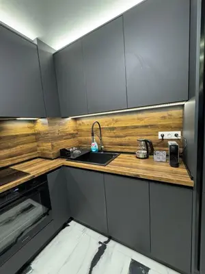 a kitchen with a sink and a counter top at Dream Home A21 in Sofia
