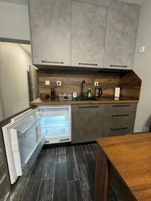 a kitchen with a sink and a stove at Dream Home A3 in Sofia