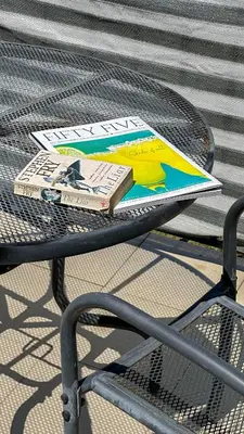 a book sitting on top of a table at Camping Kromidovo in Kromidovo