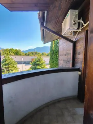 a view from a room with a large window at Fairytale Cottage in Redenka in Razlog