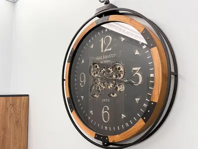 a clock is hanging on a wall at Stylish 2-Bedroom Sofia Stay in Sofia