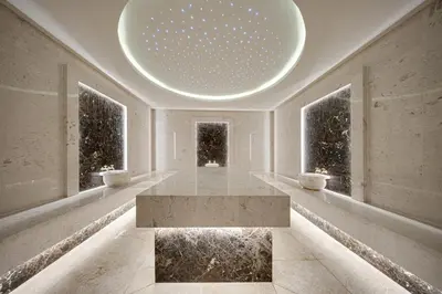 a rendering of a lobby with a large ceiling at Hotel Complex SamElyon in Samokov