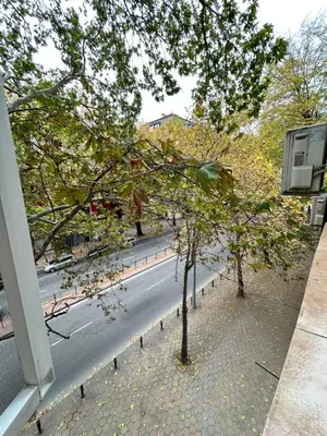 a street with trees on the side of a building at Sunlight Suite - free private parking - central in Plovdiv