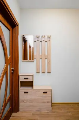 a dressing room with a dresser and two mirrors at Modern Stay with Balcony in Sofia