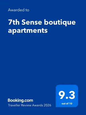 a screenshot of a cell phone with the sense boutique appreens at Harmony Apartment by 7th Sence in Sofia