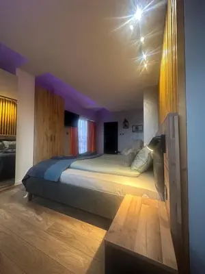 a bedroom with a large bed in a room at Prime Mountain View Bansko in Bansko