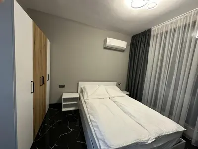 a hospital room with a bed and a window at Diamond Casa with Free Private Parking in Plovdiv