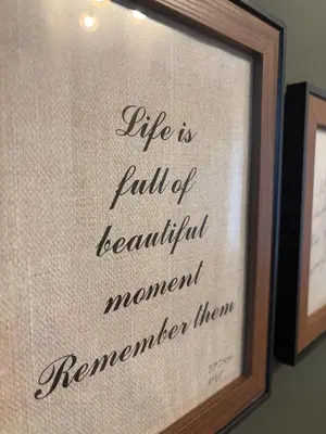 a sign that reads life is full of beautiful moment remember them at Vitoshкa Urban Stay in Sofia