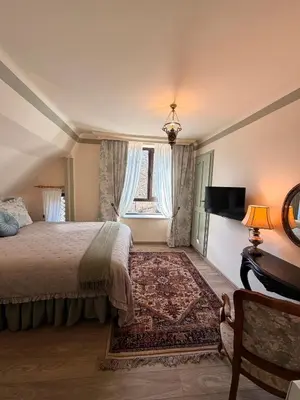 a bedroom with a bed and a window at Happy House Progled in Progled