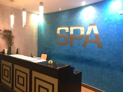 a sap logo on a wall in a room at Borovets Hills Ski & Spa - Half Board in Borovets