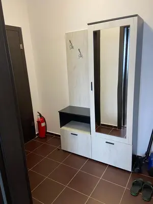 a bathroom with a sink and a mirror at Ski Apartment Boyika Iglika 2 in Borovets