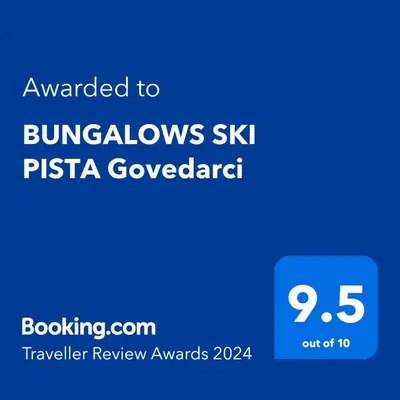 a screenshot of a cell phone with the text awarded to burnleys skis pizza at Бунгала Говедарци in Govedartsi