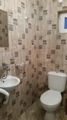 a bathroom with a toilet and a sink at Yana Guest House in Dobrinishte