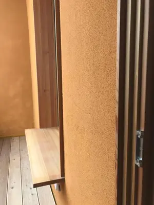 a door with a mirror on the side of a room at Design Apartment in Park in Sofia