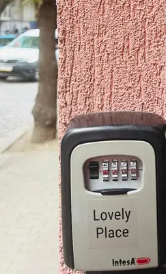 a loyalty place mailbox on the side of a wall at Lovely place in Sofia