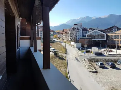 a view of a city from a balcony of a building at Lux Studio 45 in Fortuna in Bansko