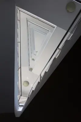 a glass ceiling with a window in the middle at Triada Hotel in Sofia