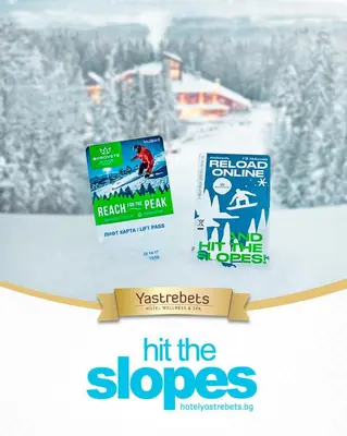 two books sitting on a table in the snow at Hotel Yastrebets Wellness & Spa in Borovets