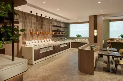 a large kitchen with aasteryasteryasteryasteryasteryasteryasteryasteryasteryasteryastery at Hilton Sofia in Sofia