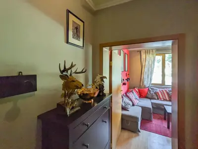 a living room with a living room with a couch at Gondola Flat Number 2 in Bansko