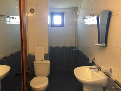 a bathroom with a toilet and a sink at Guest Rooms Vachin in Bansko