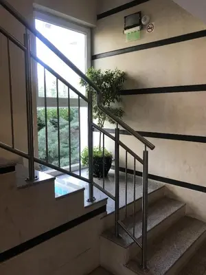 a staircase in a building with a potted plant at BLOCK 531 ApartHouse BLOCK 533 in Sofia