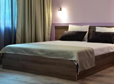 a bedroom with a large bed in a room at Visito Aparthouse in Sofia