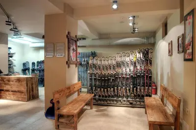 a room with a bunch of wine bottles at Hotel Iva & Elena in Pamporovo