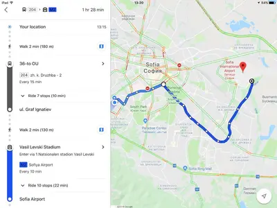 a screenshot of a map of a subway at blue room in Sofia
