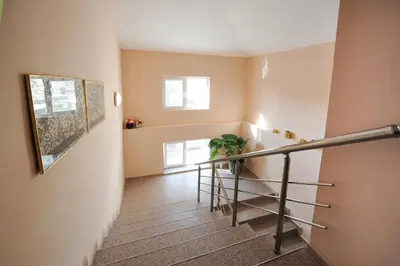 a staircase in a house with a plant on it at Best Rest Guest Rooms in Plovdiv