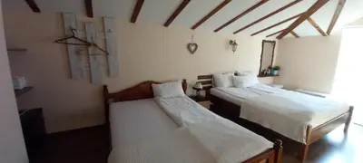 a bedroom with two beds in a room at Къща за гости DANI DREAM in Sapareva Banya