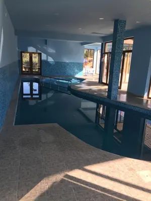 a view of a pool in a house at Комплекс Кали, к.к. Цигов Чарк in Tsigov Chark