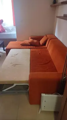 two beds sitting next to each other in a room at Cozy Studio in Mountain Lake Complex Smolyan Pamporovo in Smolyan
