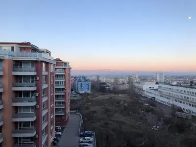 a view of a city with tall buildings at Business sky Loft in Sofia