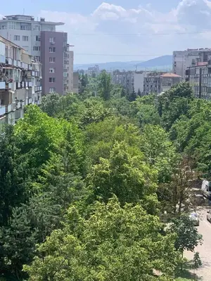 a view of a city with trees and buildings at Lilia 5 Self-Check in apartment in Sofia