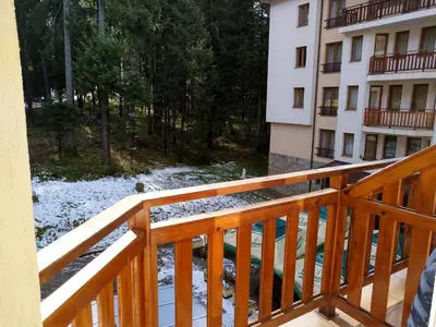 a view from the balcony of a building at Studio Villa Park 207 in Borovets