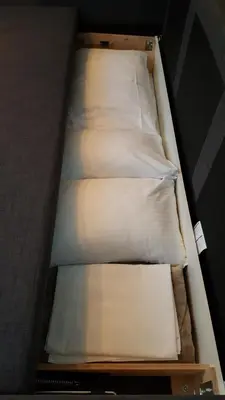 two beds in a room with white sheets at Apartment 15 in Borovets