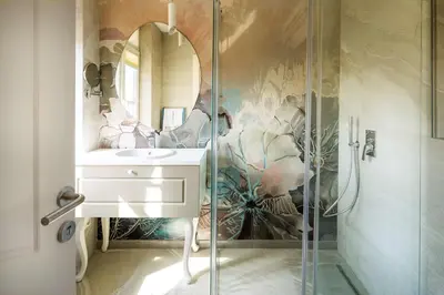 a bathroom with a sink and a shower at Gallery 37 Powered by ASTON in Plovdiv