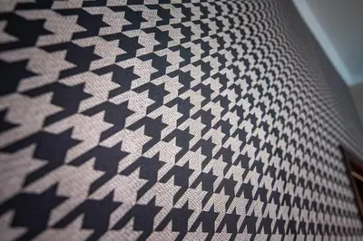 a close up of a black and white metal object at Huge Stylish Apartment Monroe 1 / City Centre in Plovdiv