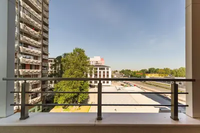 a view from the balcony of a building at Alma Apartment - Stylish 1BD Flat with Balcony by Flat Mаnager in Plovdiv