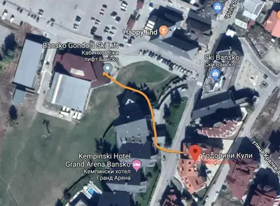a map of the proposed improvements to the grand arena ballpark at Bansko Studio 30m From Gondola - T.K. 4B in Bansko