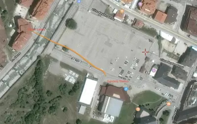 a map of a parking lot with a freeway at Gondola 1 BDRM Flat in Cedar Lodge IV (D2) in Bansko