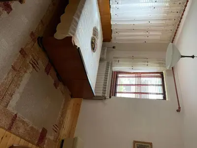 an overhead view of a staircase with a window at Willy Villy`s house in Chepelare