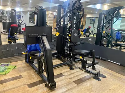 a gym with several treadmills and machines at LUXURY PENTHOUSE WITH A LAVISH SPA and 2 en-suite bedrooms in Bansko