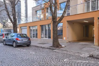 a car parked on the side of a street at Stylish Residential Flat - with Parking & Balcony by Flat Mаnager in Sofia